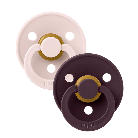 Colour Pacifiers 2 Pack - Petal/Plum
