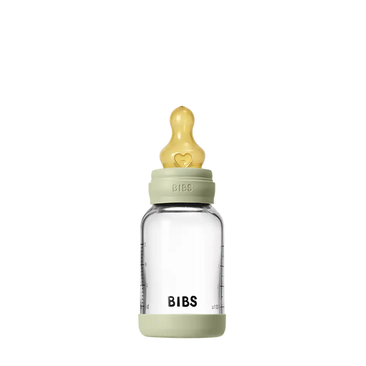 Baby Glass Bottle Set 4oz Latex - Sage