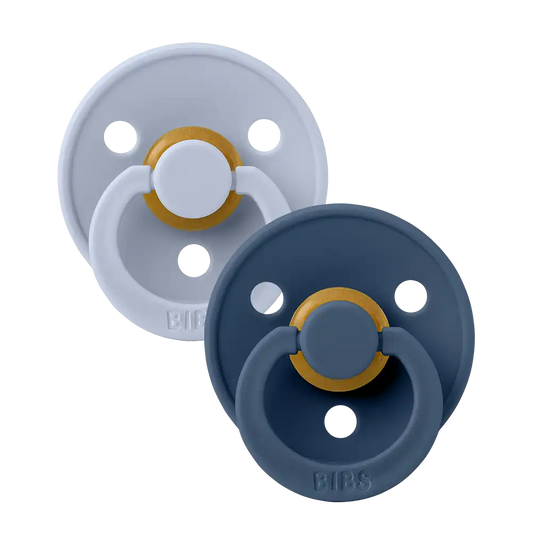 Colour Pacifiers 2 Pack - Dusty Blue/Steel Blue