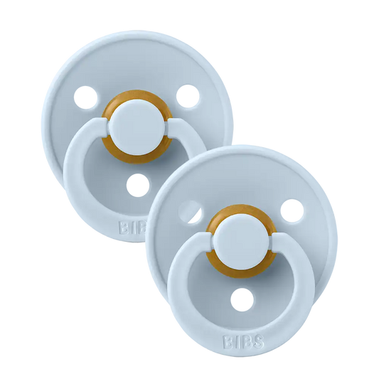 Colour Pacifiers 2 Pack - Baby Blue/Baby Blue