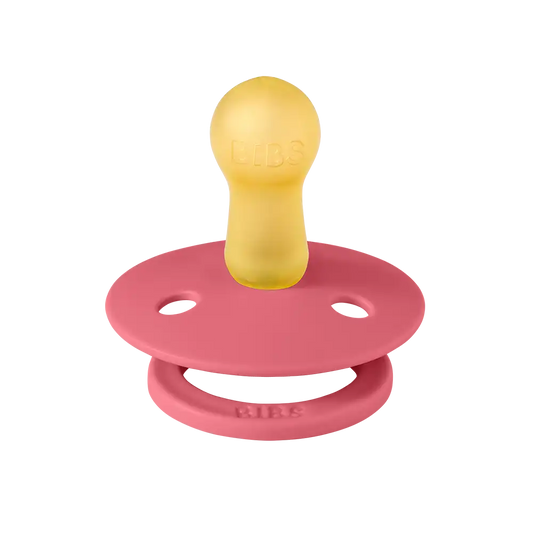 Colour Pacifiers 2 Pack - Coral/Ruby