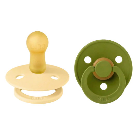 Colour Pacifiers 2 Pack - Pale Butter/Wasabi