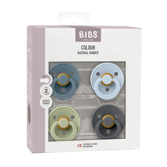 Colour Pacifiers 4 Pack  - Petrol/Sage/Baby Blue/Iron