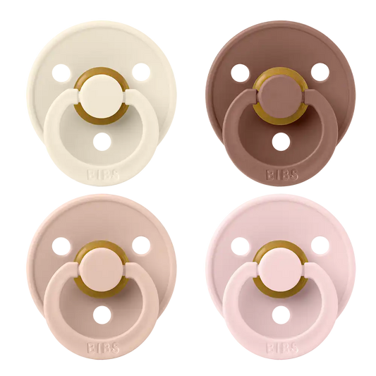 Colour Pacifiers 4 Pack - Ivory/Blush/Woodchuck/Blossom