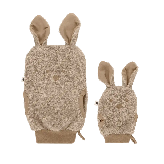 Kangaroo Bath Mitts - Vanilla