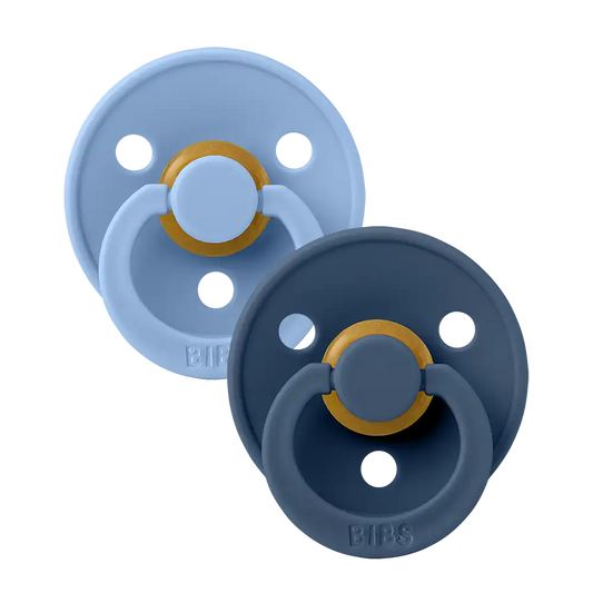 Colour Pacifiers 2 Pack - Sky Blue/Steel Blue