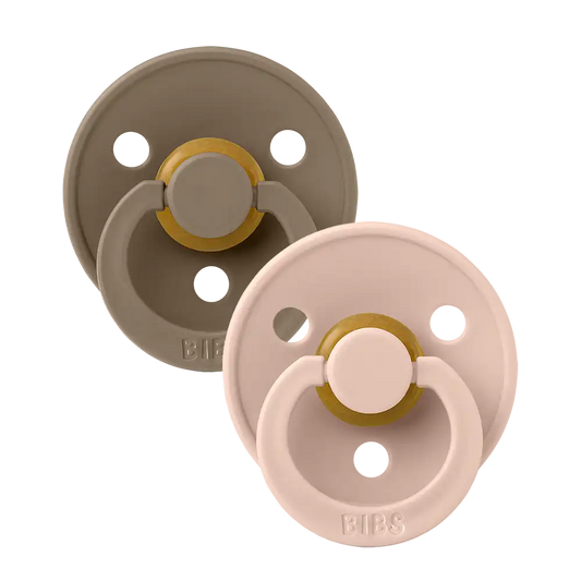 Colour Pacifiers 2 Pack - Dark Oak/Blush