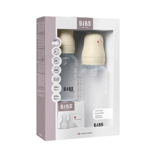 Baby BPA-Free PP Bottle Grow and Flow set 5oz/9oz Silicone - Ivory
