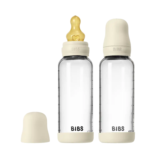 Baby Glass Bottle Set 8oz 2 Pack Latex - Ivory