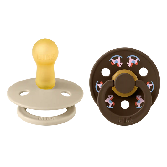 Colour Holiday Horse Pacifiers 2 Pack -  Vanilla/Mocha