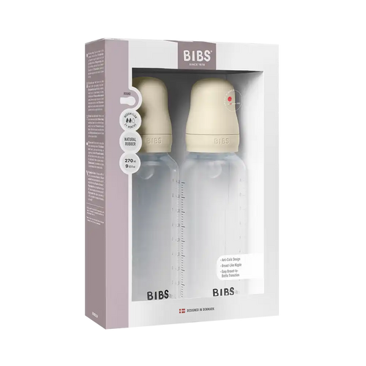 Baby BPA-Free PP Bottle Set 9oz 2 Pack Silicone - Ivory