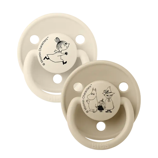 BIBS x Moomin De Lux Pacifiers 2 Pack Little My - Ivory/Vanilla