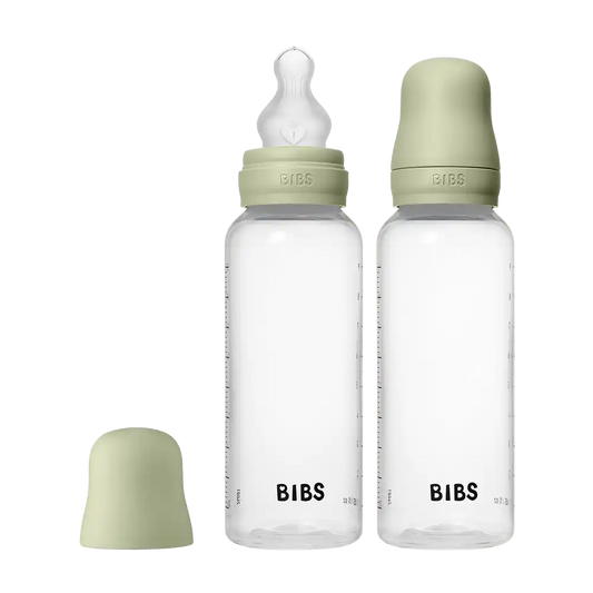 Baby BPA-Free PP Bottle Set 9oz 2 Pack Silicone - Sage