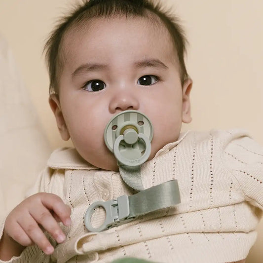 Colour Pacifier & Loop Clip Gift Set - Sage