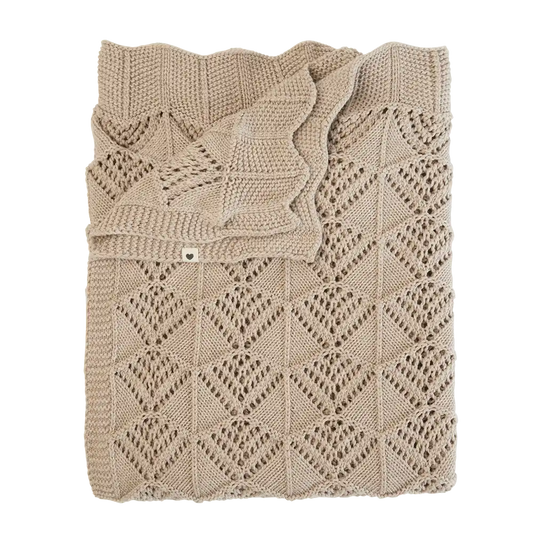 Knitted Blanket Wavy - Vanilla