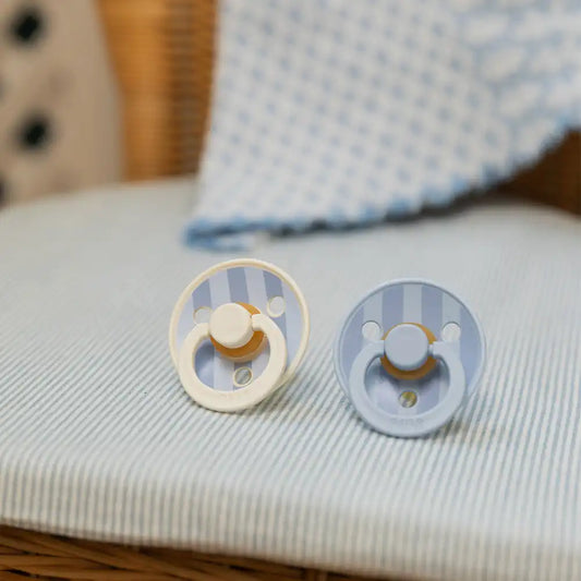STUDIO Colour Pacifiers 2 Pack Block - Baby Blue Dusty Blue mix
