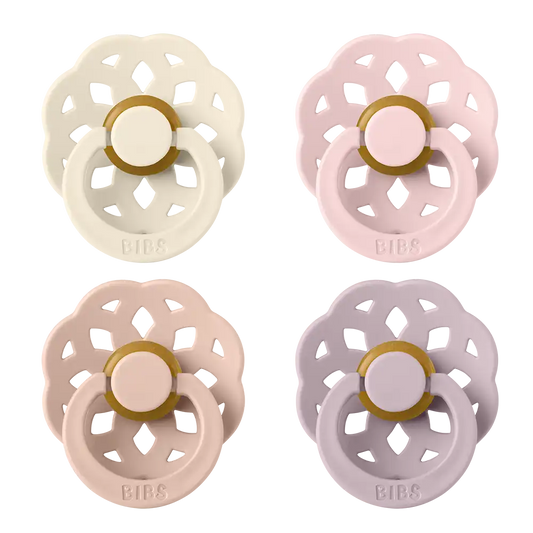 Boheme Pacifiers 4 Pack - Ivory/Blush/Blossom/Dusky Lilac