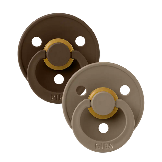 Colour Pacifiers 2 Pack - Mocha/Dark Oak