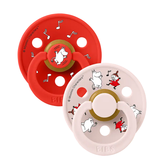 BIBS x Moomin Colour Pacifiers 2 pack Dancing - Candy Apple mix