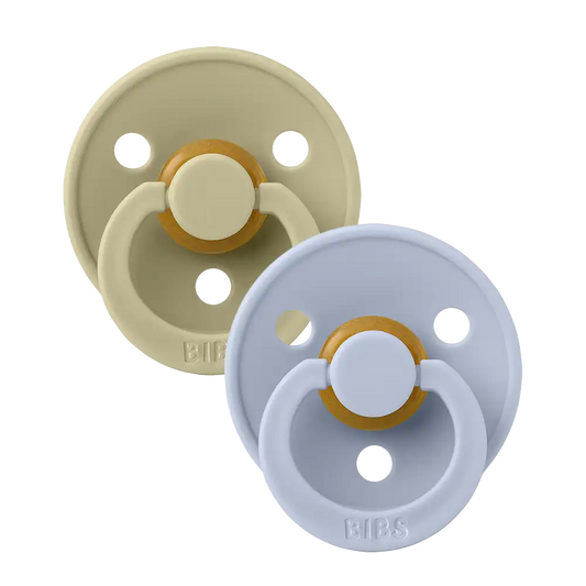 Colour Pacifiers 2 Pack - Khaki/Dusty Blue