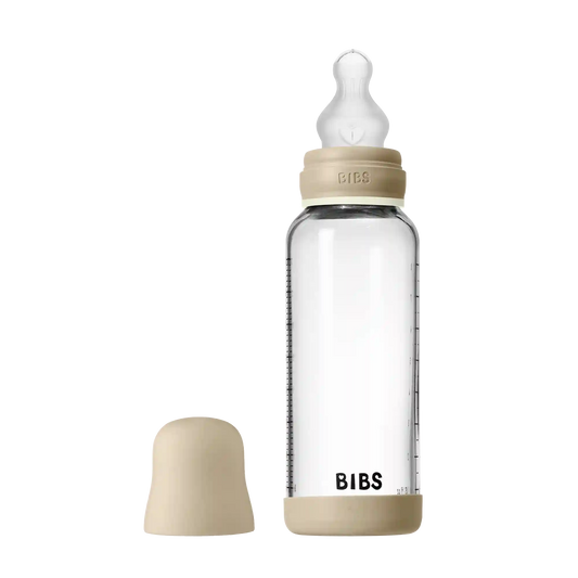 Baby Glass Bottle Glow Set 8oz Silicone - Vanilla