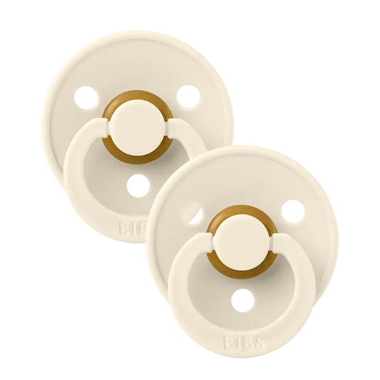 Colour Pacifiers 2 Pack - Ivory/Ivory