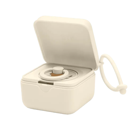 STUDIO Pacifier Box Polka - Ivory/Black