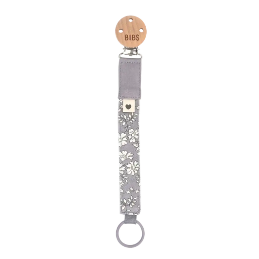 BIBS x LIBERTY Pacifier Clip - Capel Fossil Grey
