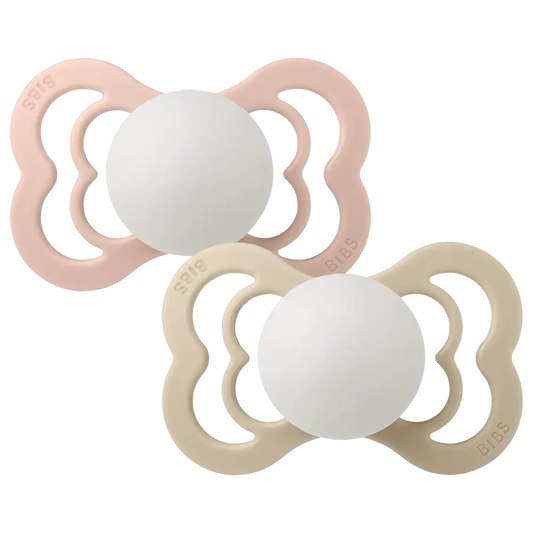 Supreme GLOW Pacifiers 2 Pack - Blush/Vanilla